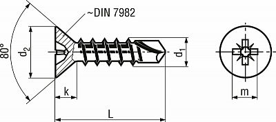 DIN 7504P výkres