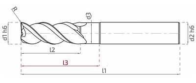 Fréza ALU123_výkres