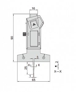 INSIZE 1145-25A hloubkoměr digitální mini