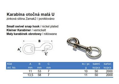 Karabina malá otočná