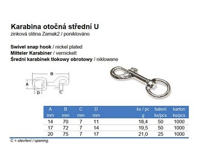 Karabina otočná stření U