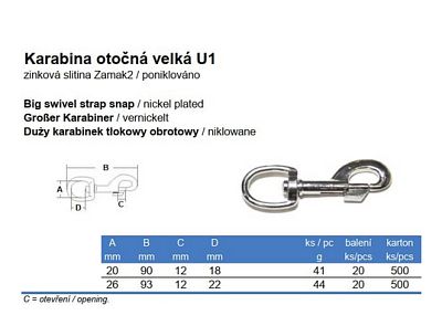 Karabina otočná velká U1