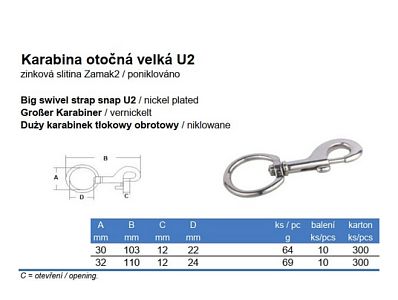 Karabina otočná velká U2