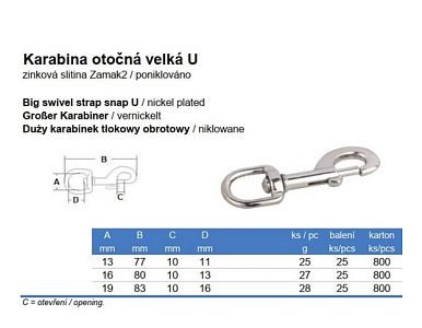 Karabina otočná velká U