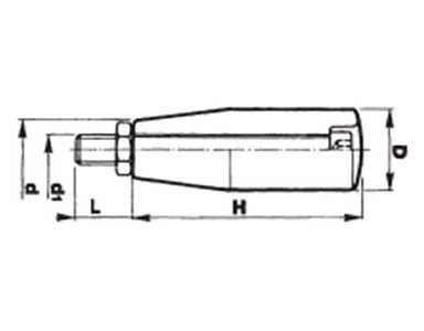 Kuželová rukojeť se šroubem - pevná Série D1144