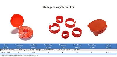 Redukce plastová pro zemní vrut typu G 26-60 mm