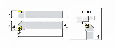 Soustružnický držák vnější typ SCLCR/L