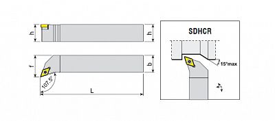 Soustružnický držák vnější typ SDHCR/L