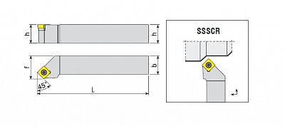 Soustružnický držák vnější typ SSSCR/L