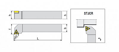 Soustružnický držák vnější typ STJCR/L