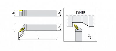 Soustružnický držák vnější typ SVHBR/L