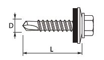 Šroub samovrtný pro ocelové konstrukce šestihranná hlava