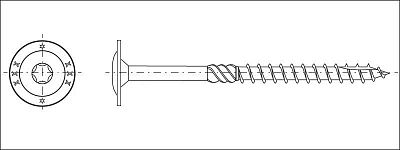 Vrut konstrukční talířová hlava, drážka TORX