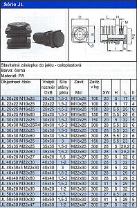 Záslepka stavitelná celoplastová Série JL