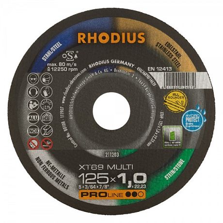 Řezný univerzální kotouč RHODIUS XT69 MULTI 1.0 mm