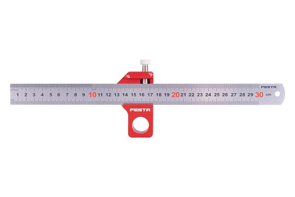 Měřítko FESTA nerezové 300mm s magnetickým posuvným dorazem s uhly 90°/45°