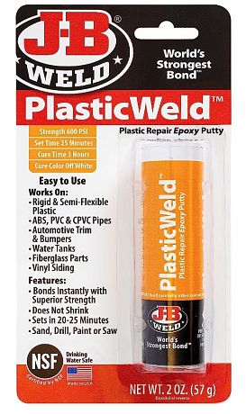 J-B WELD epoxidový tmel pro opravu plastů PlasticWeld (57g)