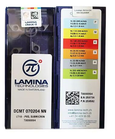 Výměnná břitová destička LAMINA DCMT070204-NN LT10