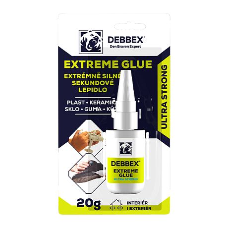 DEBBEX silné sekundové lepidlo EXTREME GLUE 20g