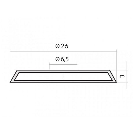 Podložka 26/6,5 nerezová rovná