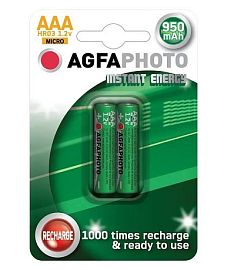 Baterie nabíjecí přednabitá AAA 950mAh, blistr 2 ks