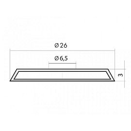 Podložka 26/6,5 nerezová rovná