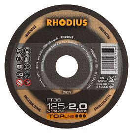 Řezný kotoučna nerez RHODIUS FT38