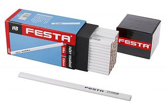 Tužka tesařská FESTA 250mm HB (bílý lak)