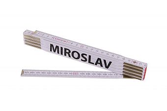 Metr skládací 2m MIROSLAV (PROFI, bílý, dřevo)