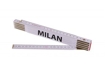 Metr skládací 2m MILAN (PROFI, bílý, dřevo)