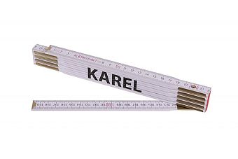 Metr skládací 2m KAREL (PROFI, bílý, dřevo)