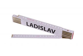 Metr skládací 2m LADISLAV (PROFI, bílý, dřevo)