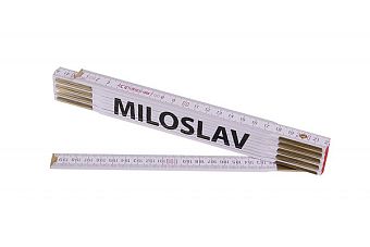Metr skládací 2m MILOSLAV (PROFI, bílý, dřevo)