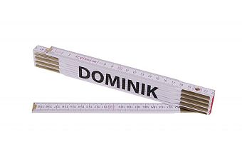 Metr skládací 2m DOMINIK (PROFI, bílý, dřevo)