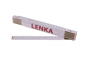 Metr skládací 2m LENKA (PROFI, bílý, dřevo)